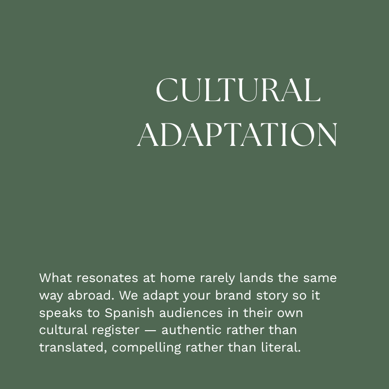 CULTURAL ADAPTATION